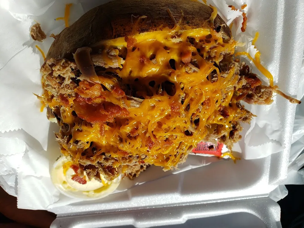 Stuffed Baked Potato w Pork